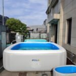 Rechteckiger aufblasbarer Pool mit Elektro-Luftpumpe und Reparaturset – iPoolGo